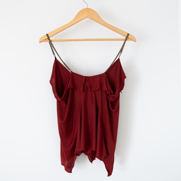 Viktor & Rolf Burgundy tank with chain straps XS - Picture 2 of 5